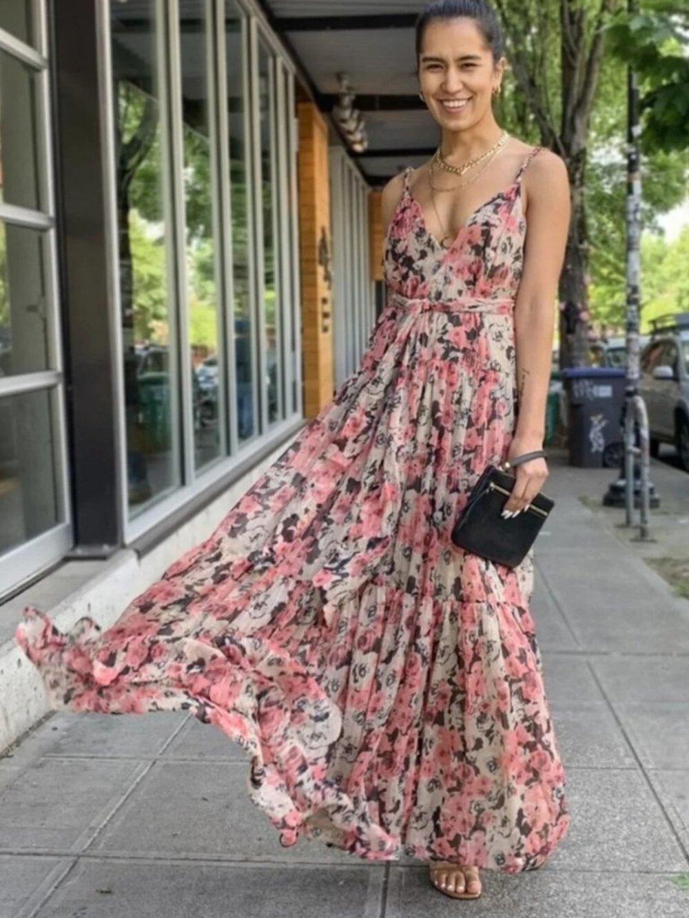 ASTR the Label Eartha Floral Maxi Dress